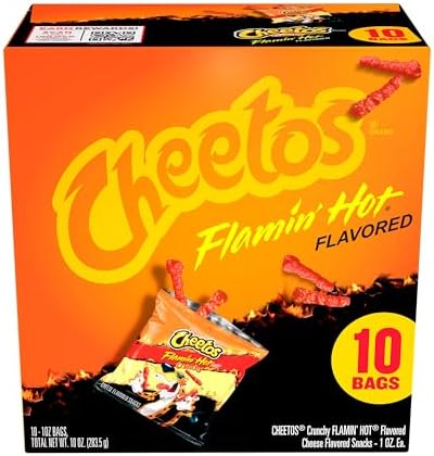 Cheetos Crunchy Flaming Hot, 1 Oz, 10 Pack