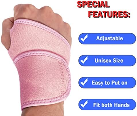 NuCamper Wrist Brace Carpal Tunnel for Men Women Fit Left and Right Hand,Lightweight Adjustable Wrist Support Brace for Tendinitis,Sprains Arthritis,Pain Relief,Compression Wrist Wrap for
