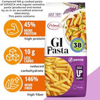 GI Pasta Penne, 8.8 oz | Low Glycemic, Premium Italian-Style Dry Pasta for Cooking, Perfect for Sauces and Everyday Meals
