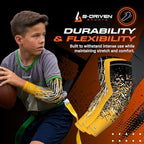 B-Driven Sports Compression Arm Sleeves | UV Arm Sleeves for Men Women & Youth | Sports Sun Protection Circulation | 3 Count