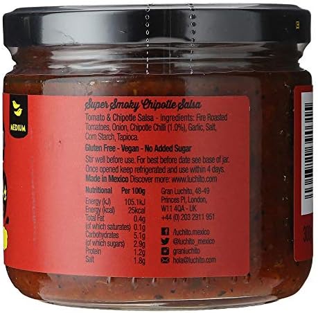 Chipotle Salsa - No Added Sugar - Gran Luchito Mexican