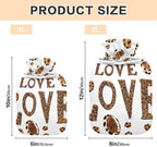 Cute Leopard Love White Hot Water Bottles Hot or Cold Water Bottle with Soft Cover Hot Water Bag for Pain Relief, 1 Liters