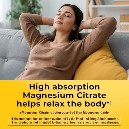Nature Made Magnesium Citrate 250 mg per serving, Magnesium Supplements for Men and Women, Support for Muscle, Nerve, Bone and Heart, 120 Softgels, 60 Day Supply