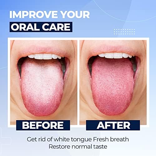 Deep Clean Tongue Scraper- Double-Ended - Flat + Serrated Edge Design, (2pk) Stainless Steel, by Amazing Oralcare