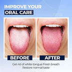 Deep Clean Tongue Scraper- Double-Ended - Flat + Serrated Edge Design, (2pk) Stainless Steel, by Amazing Oralcare
