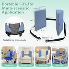 Wheelchair Lateral Support Side Cushions, Positioning Wedges Wheelchair Side Guards, Back Support Cushion for Wheelchairs, Side Padding with Adjustable Strap, Posture Foam Wedge Pillow for Wheelchairs