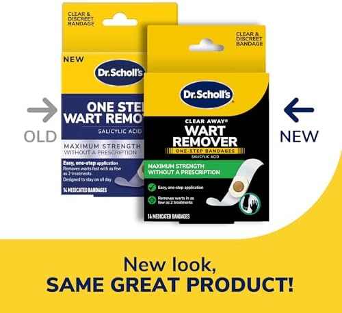 Dr. Scholl's ONE-Step WART REMOVERS, 14 ct // Removes Warts in As Few As 2 Treatments, Maximum Strength, Easy One-Step Application, Stays on All Day
