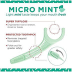 Plackers Micro 12 Count Flosser with Travel Case, Mint, 4-Pack