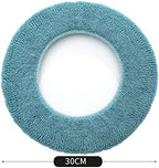 3Pcs/Pack Bathroom Soft Thicker Warmer Stretchable Washable Cloth Toilet Seat Cover Pads (Light Purple, Dark Green, Gray)