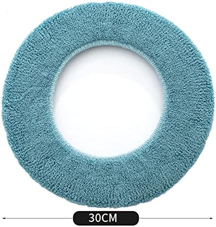 3Pcs/Pack Bathroom Soft Thicker Warmer Stretchable Washable Cloth Toilet Seat Cover Pads (Light Purple, Dark Green, Gray)