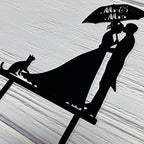 Mr and Mrs Cake Topper for Wedding Anniversary Cake Toppers Decorations, Black Acrylic