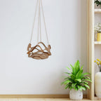 Cabilock Hanging Planters PU Leather 2Pcs Flower Pot Holder Modern Minimalist Boho and Rustic Leather Plant Hanger for Balcony Bedroom Garden Decor
