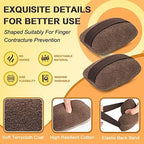 Zelen Palm Grip Protector for Hand Contracture Cushion Palm Splint Guard Finger Contracture Cushion with Elastic Band for Bedridden (Brown, 1 Pair)