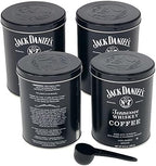 Jack Daniels Coffee (4 Pack, 8.8oz Each) Bundled with Complimentary Measuring Spoon - 100% Arabica, Medium Roast, Ground Gourmet Coffee, Kosher