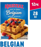 Krusteaz Light & Crispy Belgian Waffle Mix No Artificial Flavors, Colors, or Preservatives 28 Ounce (Pack of 3)