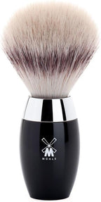 MÜHLE KOSMO Black Silvertip Fiber Shaving Brush - Synthetic Luxury Shave Brush for Men, Rich Lather