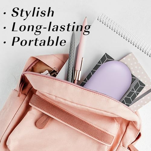 MoKo Double Eyeglass Case, Contact Lens Case with Mirror Tweezers Remover, 2 in 1 Double Sided Portable Contact Lens Box Holder Container Soak Storage Kit Sunglasses Pouch for Men & Women, Lilac