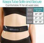 Peritoneal Dialysis Belt Breathable Mesh PD Catheter Holder Belt for Secure Stomach Abdominal Feeding Peg G J Tube Supplies Patients Women Men Adults Black, Medium