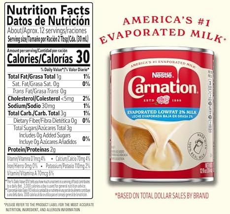 Nestle Carnation Lowfat 2% Evaporated Milk, Vitamins A and D Added