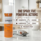 CLIPPERCIDE 5-in-1 Clipper Disinfectant Spray 15oz, 3 Pack | Cleans, Lubricates, Cools, Prevents Rust & Disinfects | Professional Clipper Spray for Barbers, Stylists & Pet Groomers | Made by BARBICIDE