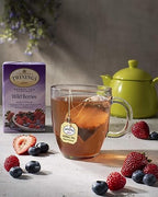 Twinings Wild Berries Tea - Naturally Caffeine-Free Herbal Infusion Bursting with Fresh and Uplifting Berry Flavours, Individually Wrapped Tea Bags, 20 Count (Pack of 2)