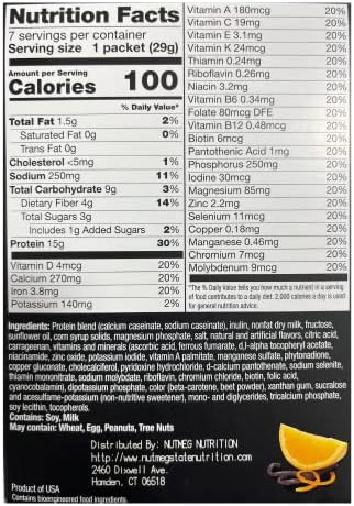 PROTIFIT - High Protein Pudding/Shake Mix, 15g Protein, Low Calorie, Low Fat, Low Carb, Aspartame Free, Idea Protein Compatible, Meal Replacement, 7 Servings Per Box (Orange Creamsicle)