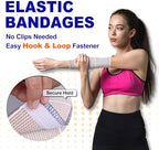 FRESINIDER Elastic Bandage Wrap, 3" x 4 Pack – Latex Free Cotton Compression Bandage with Hook & Loop Closure at Both Ends, Reusable Wrap for Sports, Medical, and Injury Recovery