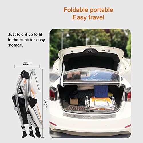 Bedside Toilet, Toilet Rolling Chair, One-Button Folding Toilet Chair, Multifunctional Shower Chair, Used as Mobile Toilet, Foldable and Convenient (F)