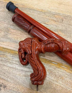 Handmade African Elephant Head Handle Wooden Walking Cane for Men and Women - Fashionable Traditional Unique Wood Cane -Comfortable Handle Walking Sticks, Carving Walking Canes as Gift (36 INCHES)
