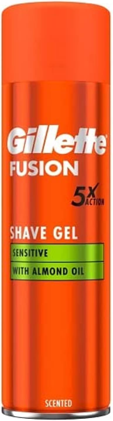 Gillette Fusion5 Ultra Sensitive Men's Shaving Gel 200 ml, Leaves Skin Feeling Clean and Comfortable