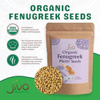 Jiva Organic Fenugreek Seeds 2.5 LB Bulk - Non-GMO, Gluten Free, Non Irradiated Whole Methi Seeds (Fenogreco En Semillas)