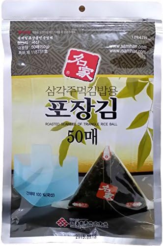 Myungga 50 Sheets Onigiri Rice Ball Seaweed Wrappers × 3pack +Making Mold 1