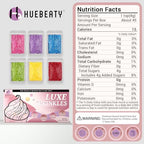 HUEBEATY® 6-in-1 Rainbow Jimmies Sprinkles Bulk – 180g Neon Edible Sprinkles for Cake Decorating, Cupcakes, Cookies, Ice Cream & Birthday Desserts – Edible Candy Toppers & Rainbow Cake Decorations