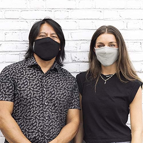 Safe+Mate x Case-Mate - Cloth Face Mask (51 Pack) Washable & Reusable - Adult L/XL - Cotton - Includes Filters - Black/Navy/Gray