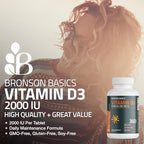 Bronson Vitamin D3 2000 IU (50mcg) Non-GMO, 360 Tablets