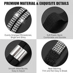 UPSTORE 3 Pairs Rhinestone Shoe Straps for High Heels Detachable Shoes Strap Adjustable Anti-Slip Shoes Lace Shoe Accessories for Holding Loose High Heels