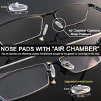 Eyeglass Nose Pads, GOTOBA 22 Pairs Screw-in Eyeglasses Nose Pads, Upgraded Glasses Nose Pad Replacement Kit with Eyeglass Screwdriver, Tweezers, Glasses Cloth, Small Screws.