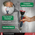 TRADESAFE Handheld Eye Wash Station OSHA Approved - Emergency Eye Wash Station, Single Head Drench Hose Eyewash Station, Wall and Deck Mounted Eye Wash Station, OSHA and ANSI Compliant