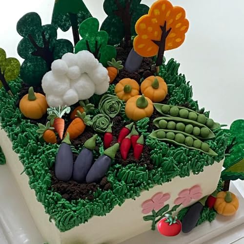 Vegetable Fruit Silicone Molds Radish Tomato Eggplant Cabbage Fondant Mold For Cake Decorating Cupcake Topper Candy Chocolate Gum Paste Polymer Clay