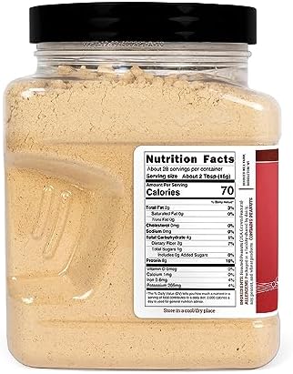 Hoosier Hill Farm Peanut Butter Powder, 1LB (Pack of 1), No Additives, 100% Peanut Powder, 8g of Protein per serving
