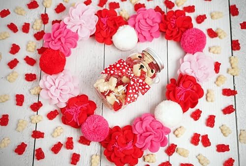 Bear Necessities Gummy Bears in Bear Jar - Cute Bow, Hand-Jarred Gummy Candy Gift - Sourced & Made in the USA, Fun Gift for Valentine's Day - Artisanal Candy Treats & Assorted Gummies - 1 Jar