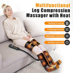 Leg Massager with Heat and Compression, Foot and Full Leg Massager for Circulation and Pain Relief, Sequential Compression Boots with 6 Modes, 6 Intensity, 3 Heat, Gifts for Mom, Dad, Athletes