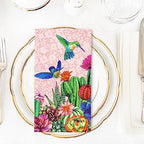 AnyDesign 100 Pcs Cactus Guest Napkins Disposable Pink Bird Succulent Paper Napkins Summer Dinner Hand Towels for Home Kitchen Bathroom Seasonal Holiday Party Supplies