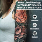 Tattoo Aftercare Bandage 6 in x 240 in（8in x 30p）, Tattoo Supplies Waterproof Bandages, Second Skin Cover Up Tape, Skin Repair Initial Healing Transparent Film, Latex Free Wrap