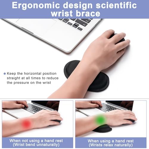 Hoewina Keyboard Wrist Rest,Ergonomic Wrist Rest,Superfine Fabric and Gel Memory Foam Wrist Pad for Computer Keyboard for Easy Typing & Pain Relief, Suitable for Office, Family, Outdoor, Black