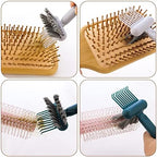 2 Pack Home and Salon Use Comb Cleaning Brush Hair Brush Remover 2-in-1 Comb Cleaner with Pick and Bristles Hair Brush Cleaner Tool Rake Comb Cleaner Cleaning Tool for Cleaning Hair Dust