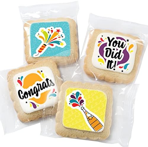 Congrats Gift Cookies Congratulations Gift Basket 12 PACK For Kids Men Women Graduation Friend | Nut Free | Kosher