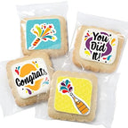 Congrats Gift Cookies Congratulations Gift Basket 12 PACK For Kids Men Women Graduation Friend | Nut Free | Kosher
