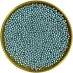 Edible Silver BluePearl Sugar Sprinkles Candy 4mm Mini Pearls Cake Decorations Cupcake Toppers Cookie Decorating Perfect for Wedding Party Valentine Halloween Christmas Supplies 3OZ