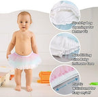 Baby Girls Soft Fluffy Tutu Skirt with Diaper Cover, Tulle Dress Skirt 3 Layers Soft for Newborn,Toddler